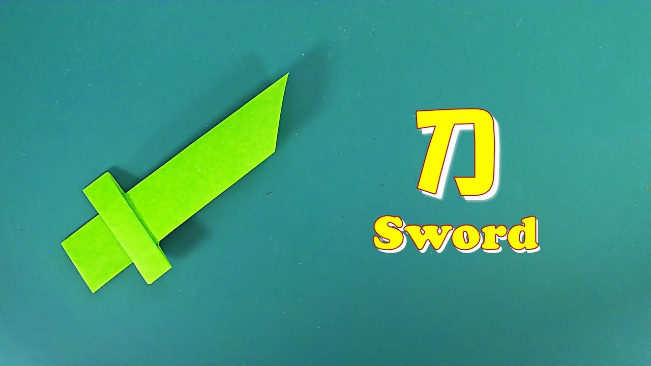 折り紙 剣 刀 の折り方 簡単 かっこいい Origami Paper Sword Easy Cool Youtube