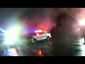 Driver Crashes through Police Road Block