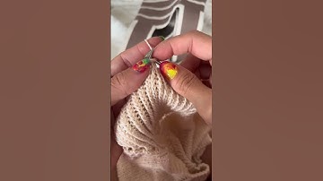 Cierre de nudos de 2pj - Knotted k2tog bind off #knitting #knittingtutorial