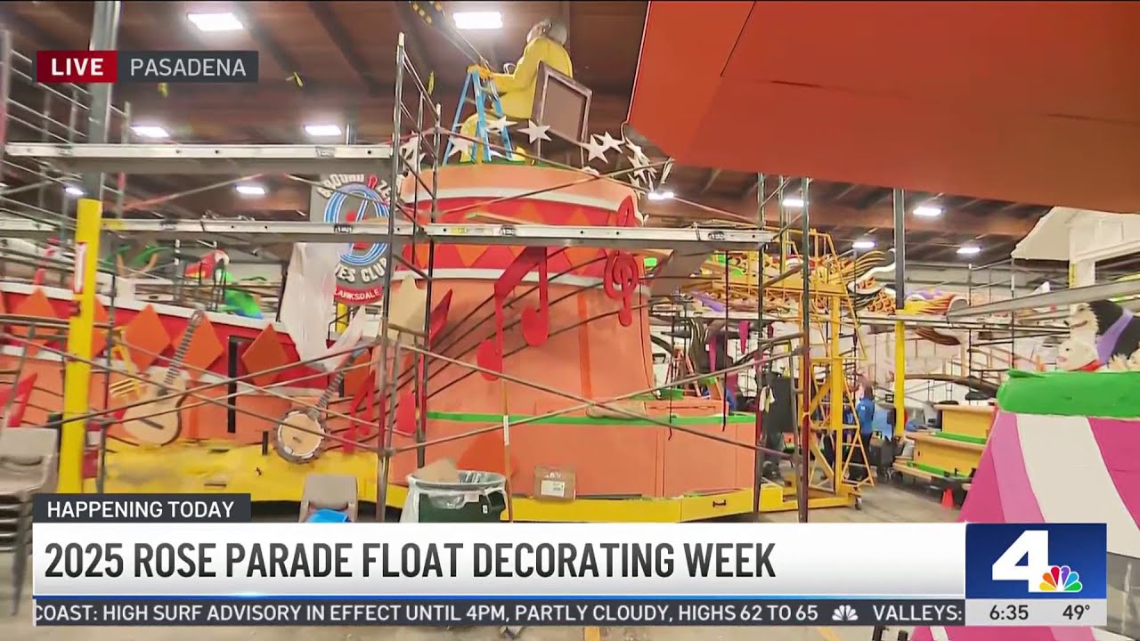 2025 Rose Parade float decorating week - YouTube