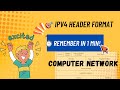 IPv4 Header Format | Computer Networks | Remember In 1 Min