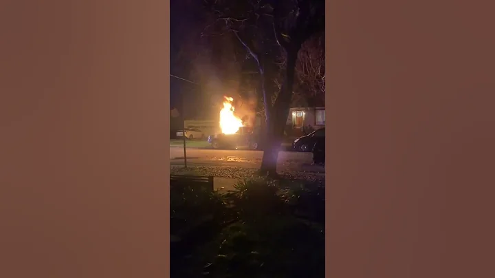 Car fire and explosion!!!! #shorts #carfire