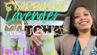 Starbucks Iced Lavender Cream Oat Milk Matcha Review #starbucks #starbuckscoffee