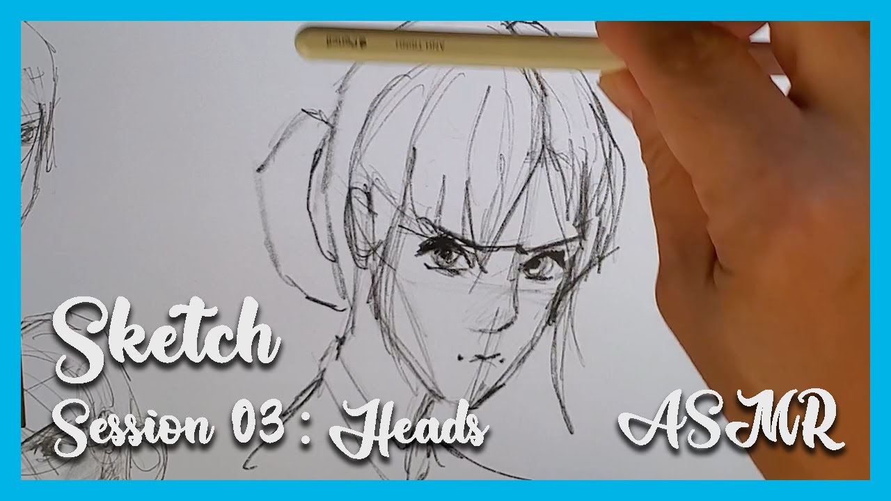 (ASMR) Sketch warmup 03 - Heads (Procreate)