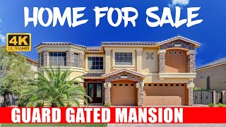 Las Vegas LUXURY Home for Sale | Guard Gated w/ RESORT Style Pool | Ultimate Mansion | Chef Kitchen