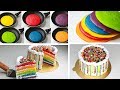 Rainbow Cake In Fry Pan | With Eggs / Eggless & Without Oven | Raibow Cake Without Oven | Yummy Cake