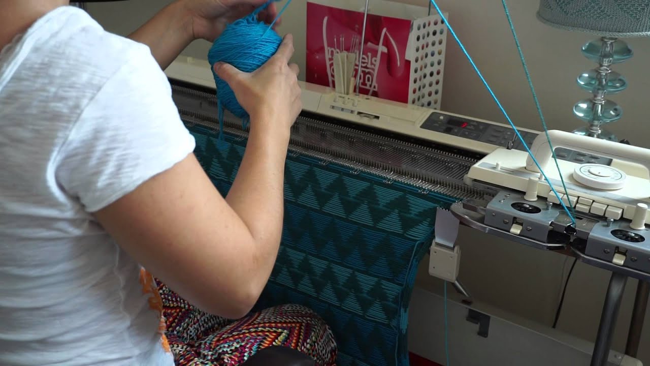 Machine Knitting fair isle (2) YouTube