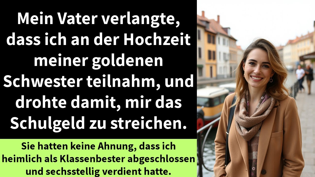 Mein Vater verlangte, dass ich an der Hochzeit meiner goldenen Schwester teilnahm, und drohte damit,
