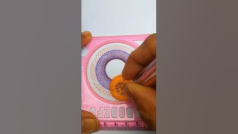 Part 640 || Beautiful Spirograph Pattern Of Orange And Blue Again #spirograph #satisfying #shorts