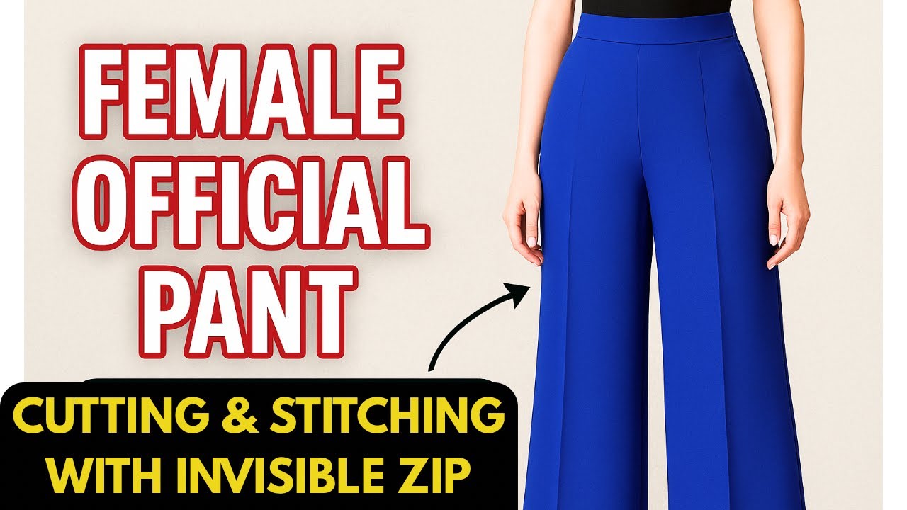 How to cut and sew female palazzo pants for official dressing…. How to style a palazzo trouser 