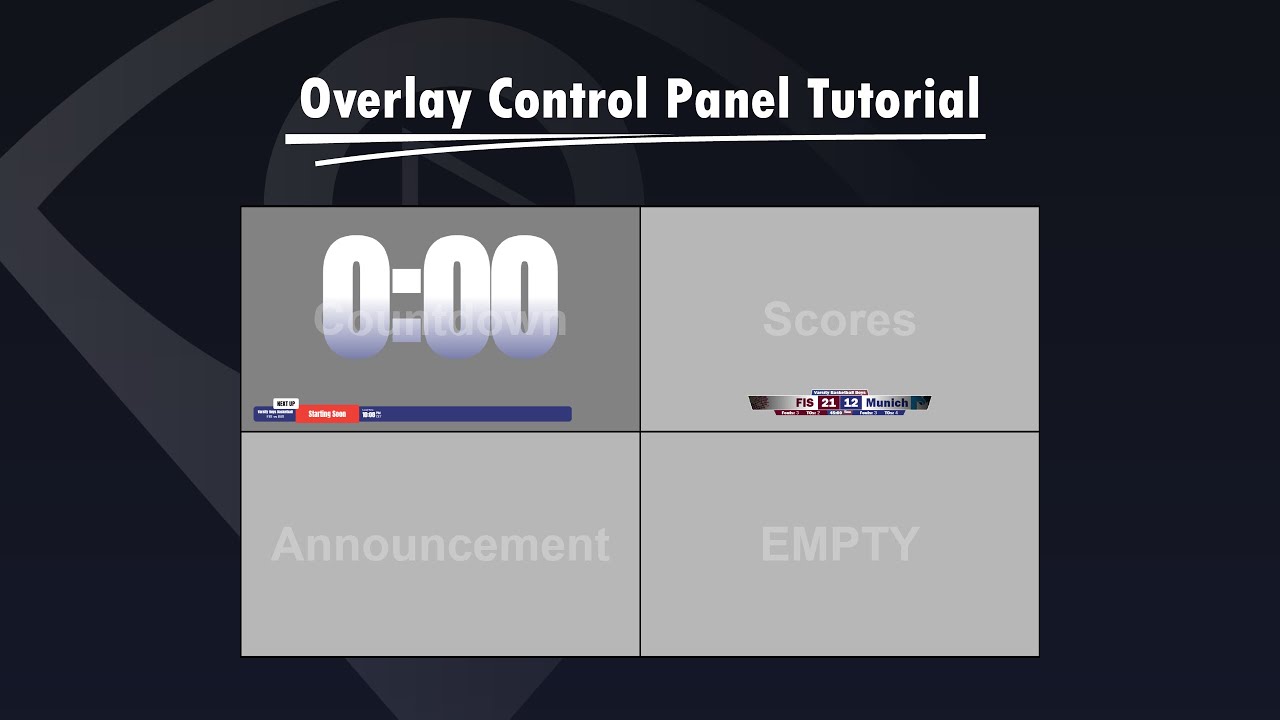 Overlay Control Panel Tutorial - PlayVision - YouTube