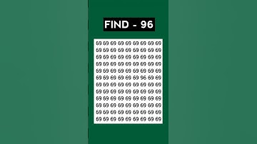 ASMR Find the Number Challenge 🔍 | Can You Spot 96 Fast? | Satisfying Focus Test #Asmr