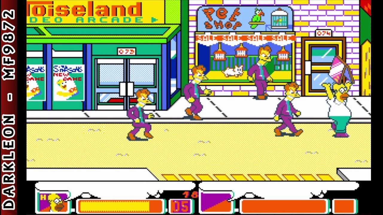 The Simpsons Arcade Game © 1991 Konami - PC DOS - Gameplay