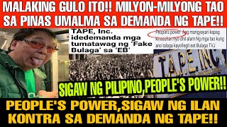 EAT BULAGA:MALAKING GULO ITO!! MILYONG PINOY UMALMA SA DEMANDA NG TAPE, PEOPLE POWER,SIGAW NG MASA!!