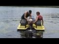 paddle boat with an old outboard installed