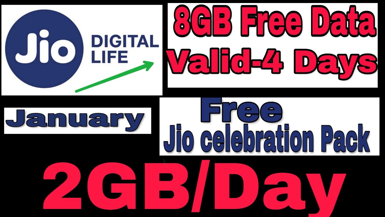 Jio celebration Pack January Free 2GB Data per Day
