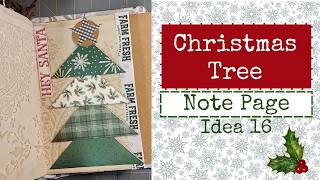 Christmas Tree Note Page for your Junk Journal | Idea 16 #christmasjunkjournal #junkjournalideas