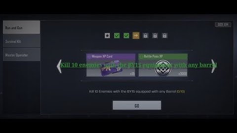 kill 10 enemies with the BY 15 equipment with any barrel