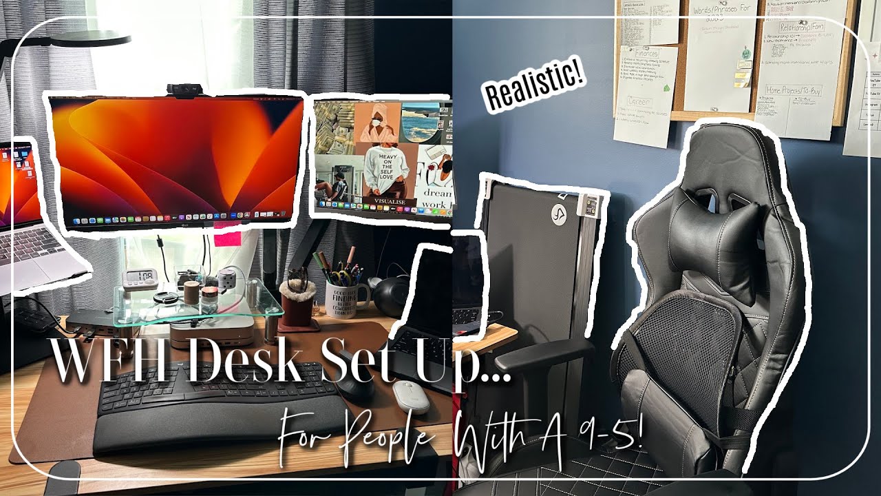 2023 REALISTIC WFH Desk Set Up & Office Tour | For My Fellow 9-5'ers ...