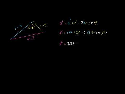 გვერდის სიგრძის პოვნა კოსინუსების თეორემით