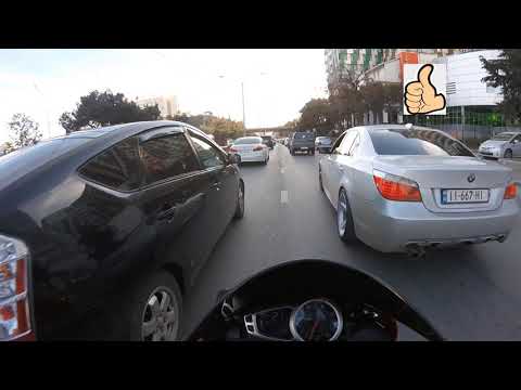 Motorcycle Riding In Tbilisi Roads For 7 Minutes Straights - თბილისური ყოველდღიურობა გზებზე