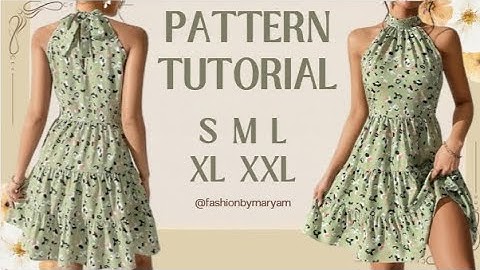 SIMPLE DRESS PATTERN TUTORIAL/ BEGINNERS FRIENDLY/ SIZE:S/M/L/XL/XXL #pattern #sewing #tutorial