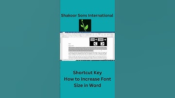 How to Increase Font Size in Word #youtubeshorts #shorts #tricks