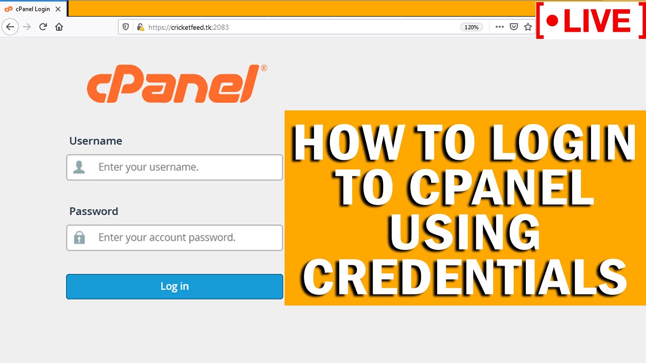 [🔴LIVE] How to login to cPanel using credentials? YouTube