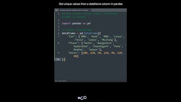 Get unique values from a dataframe column in pandas | Python Data Engineering | Python Code Tutorial
