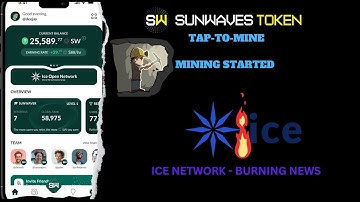 Sunwaves Token mining app | Ice Network New mining app | New mining app 2024 | ice network burning