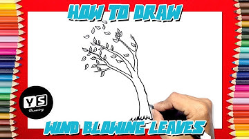 How to draw Wind Blowing Leaves