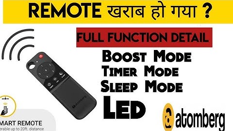 Atomberg fan Remote function Full details video #Atomberg  #atombergfan Atomberg fan remote #bldcfan