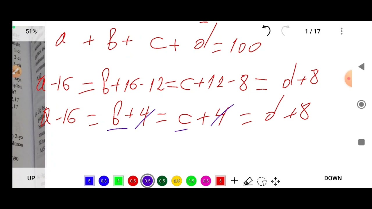 ibtidai#riyaziyyat MHM Qarışıq məsələlər 1-50 test izahı