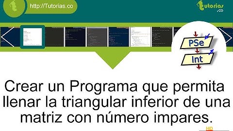 arreglos – pSeint (triangular inferior datos impares)