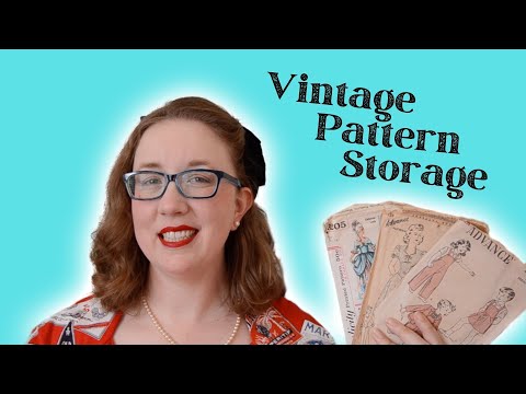 vintage sewing pattern storage, Organized my vintage sewing…