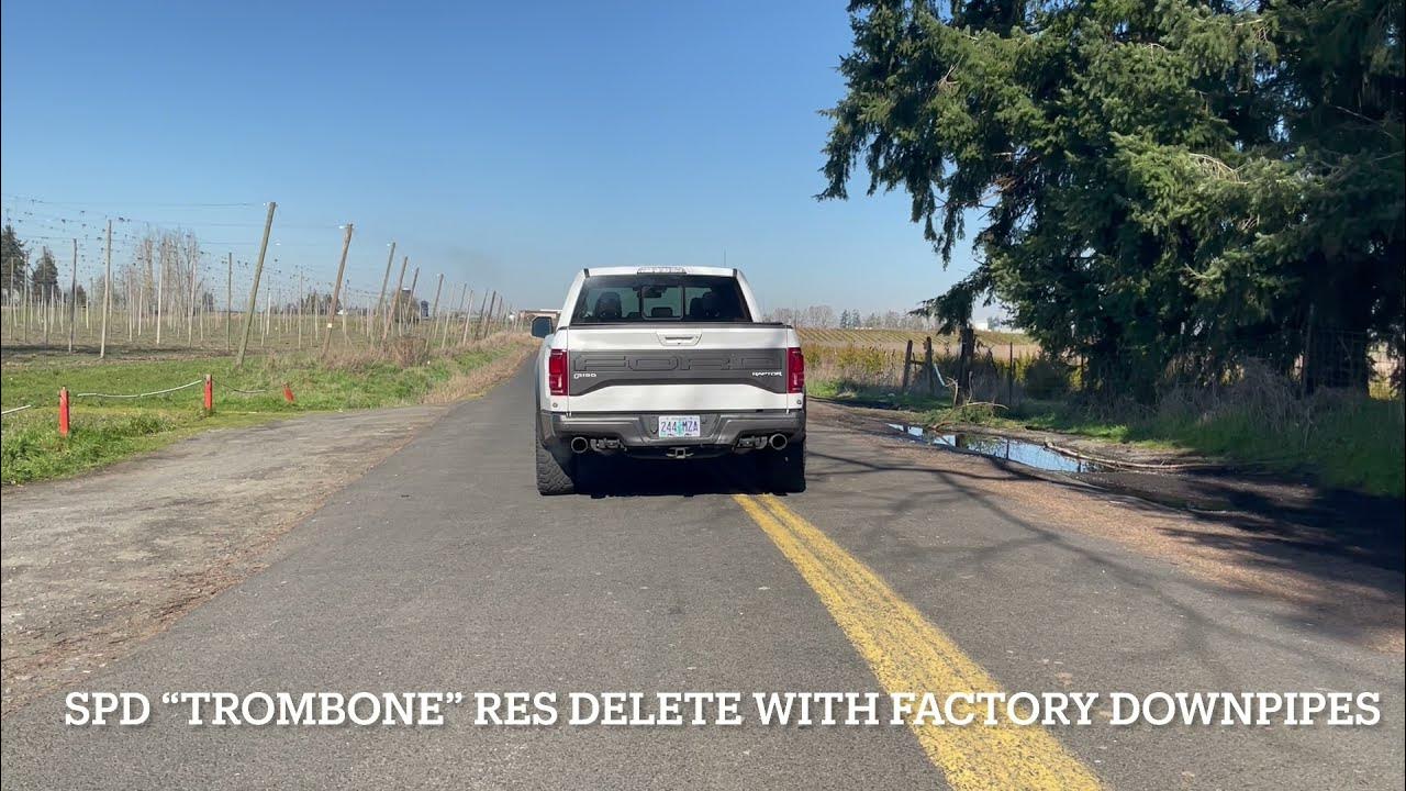 SPD 20172020 Ford Raptor Equal Length Trombone Resonator Delete with