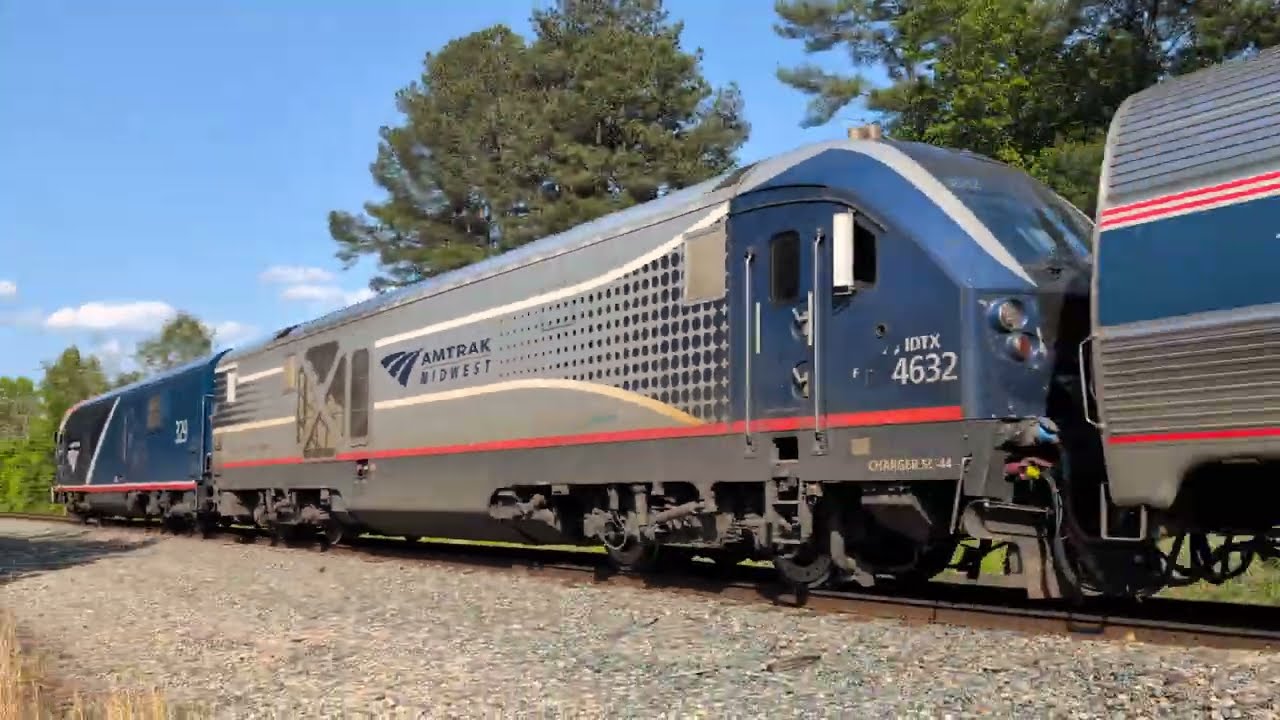 Amtrak 50 with IDTX 4632 at Campbell Virginia - YouTube