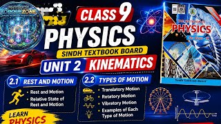 Class 9 Physics Unit 2 Kinematics | Introduction, Rest &amp; Motion, Types of Motion | Sindh Textbook