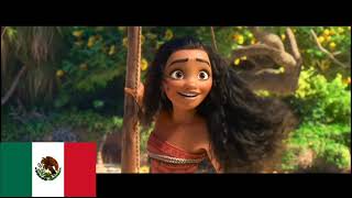 moana un mar de aventuras/cuan lejos voy/doblaje castellano vs Doblaje Latino