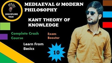 Kant || Theory Of Knowledge OR Forms Of Sensibility, Categories Of Understanding & Synthesis