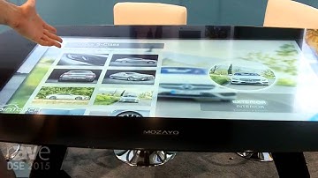 DSE 2015: Mozayo Demos Touchtable With PCAP and Flush Design, Plus SpinTouch Software