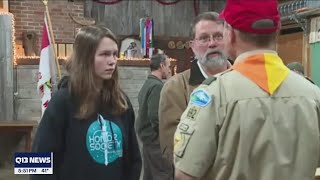 Washington state teen breaks barriers, earning her Eagle Scout ranking in Boy Scouts.