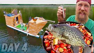 Catch & Cook Crappie On Sebago Lake  DAY 4 of 7 Waterworld Survival Challenge Season 2 Pirate Ship