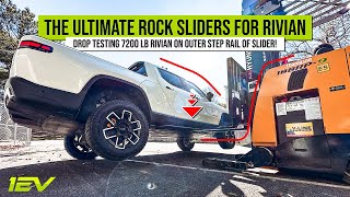 Drop Testing Rivian R1T on Team 1EV RMaxx Rock Sliders, The Ultimate Underside Protection! Zero Flex