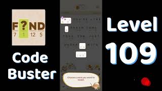Code Busters Level 109 Walkthrough 🧩 | All Puzzle Solutions| Solutionguruji