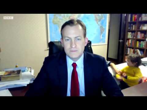 Дети ворвались в прямой эфир BBC