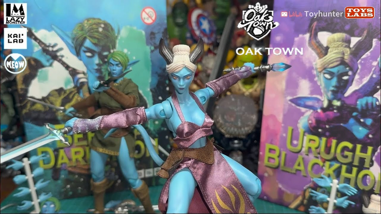 绿发女精灵&黑角德莱尼 Lazy Monster Studio-Oak town Berylia Dark