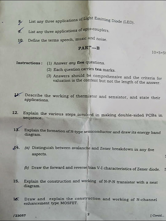 ap diploma C23 1st year ECD subject important questions| electronic ...