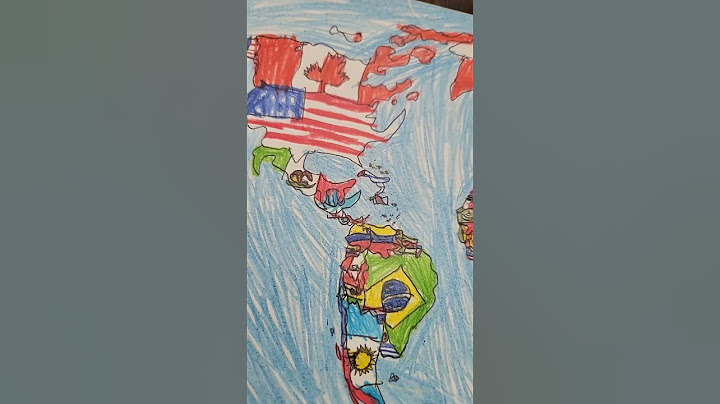 All 7 continents - country with their flag