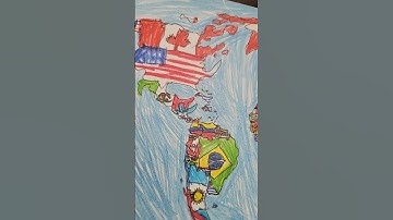 All 7 continents - country with their flag